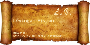 Lővinger Vivien névjegykártya